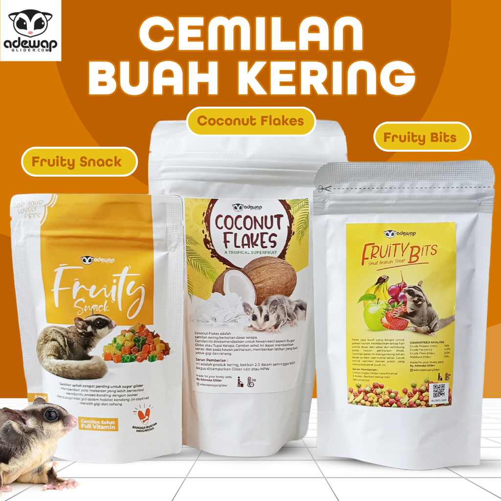 ADEWAP GLIDER Paket Camilan Buah Kering Cemilan Sehat Alami Sugar Glider