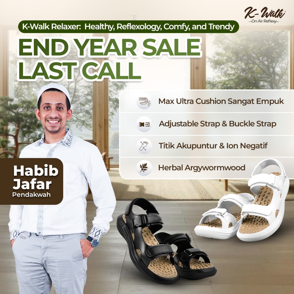 Sandal Kesehatan K-Walk Relaxer Sandal Terapi Refleksi Sandal Rematik Akupuntur
