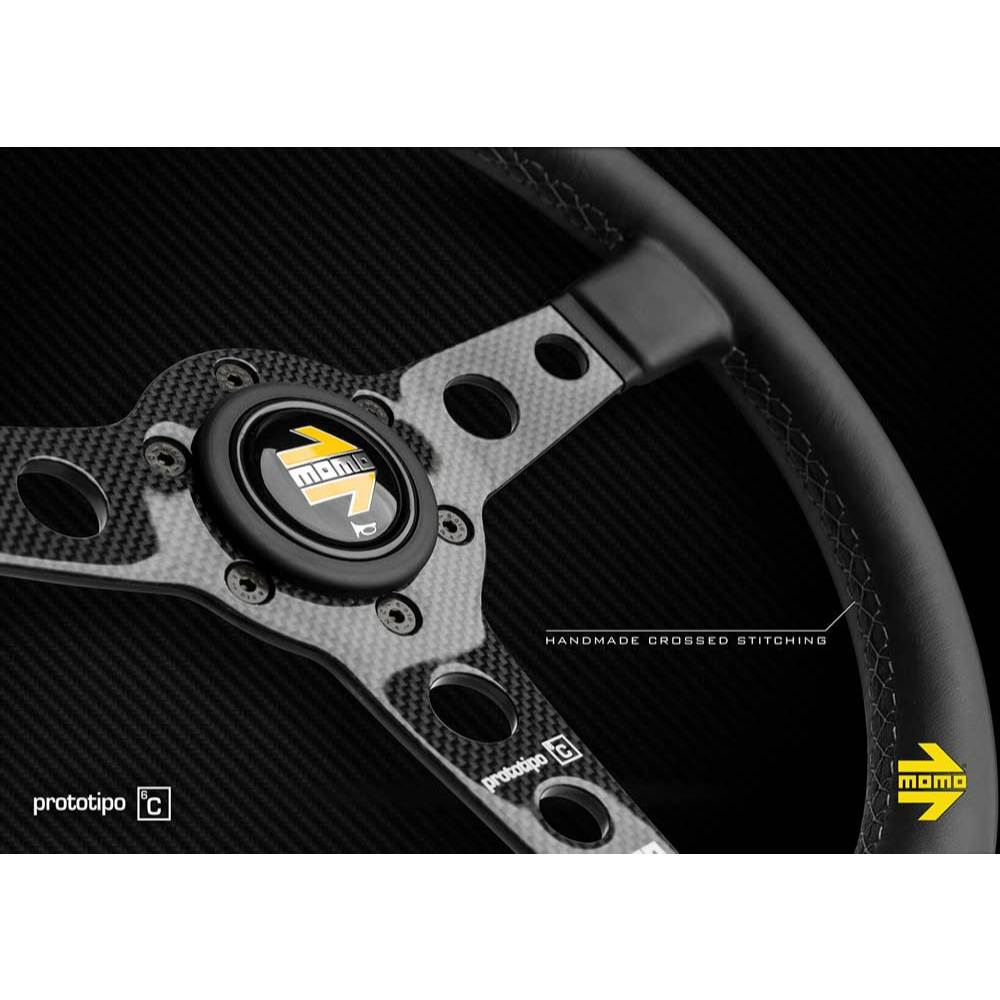 MOMO Prototipo 6C CARBON ORIGINAL Made in Italy Steer Stir Racing Not Nardi NRG