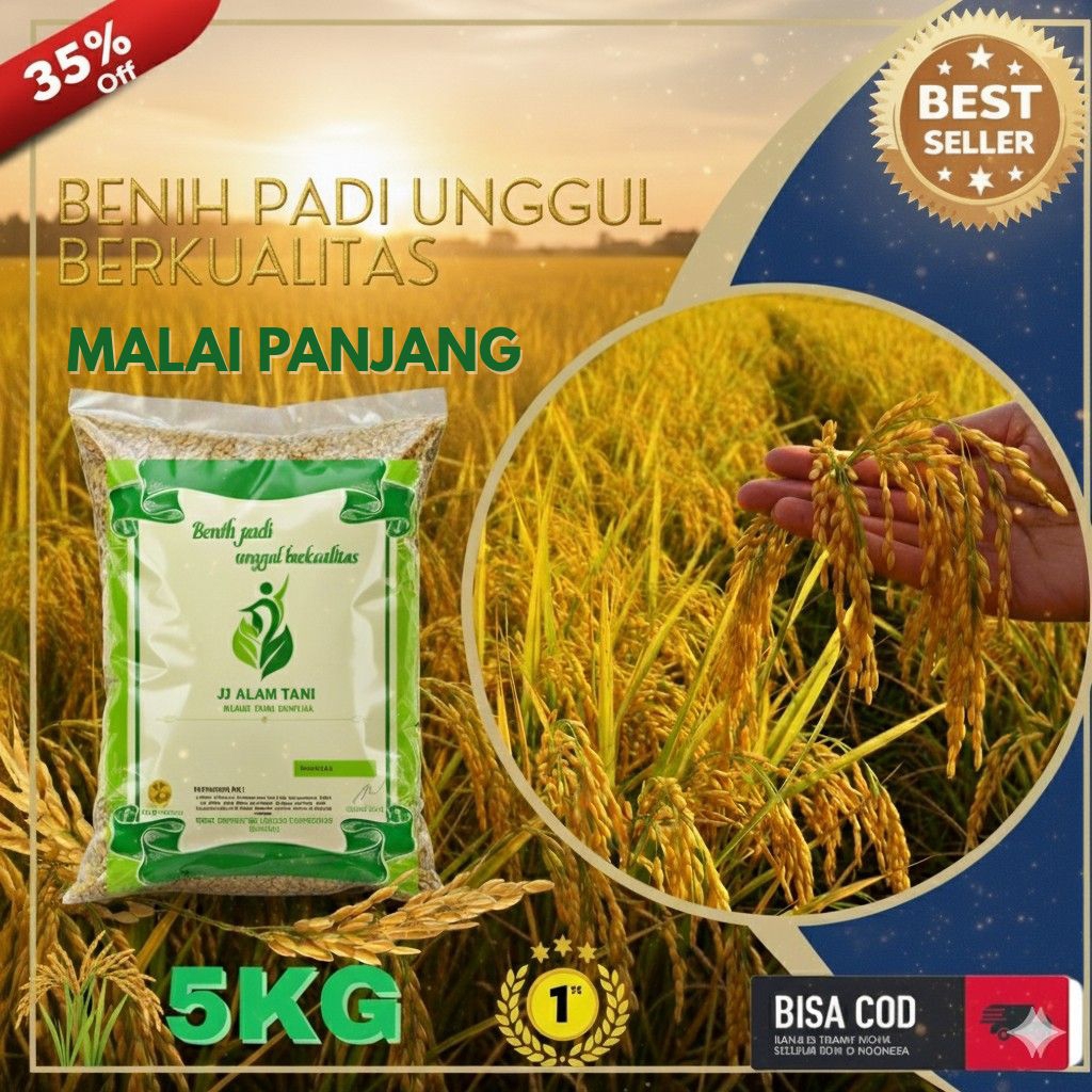 BENIH PADI  UNGGUL BERKUALITAS BIBIT PADI MALAI PANJANG KEMASAN 5KG
