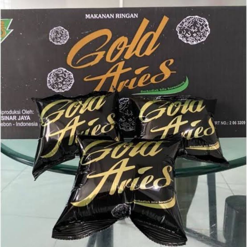 Chiki gold aries berhadiah uang viral 1 pack isi 10 pcs