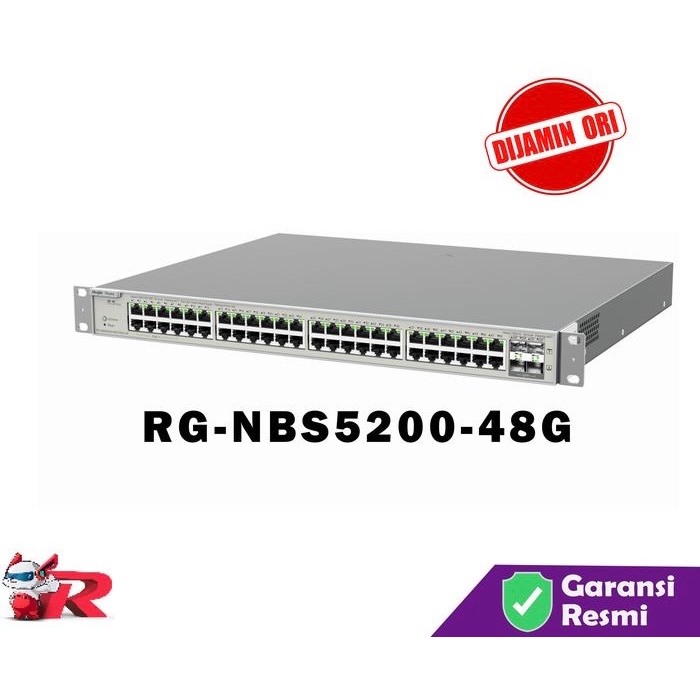 Ruijie RG-NBS5200-48GT4XS-UP, 48-port Gigabit Layer 3 PoE Switch, 4 SFP+ Uplink