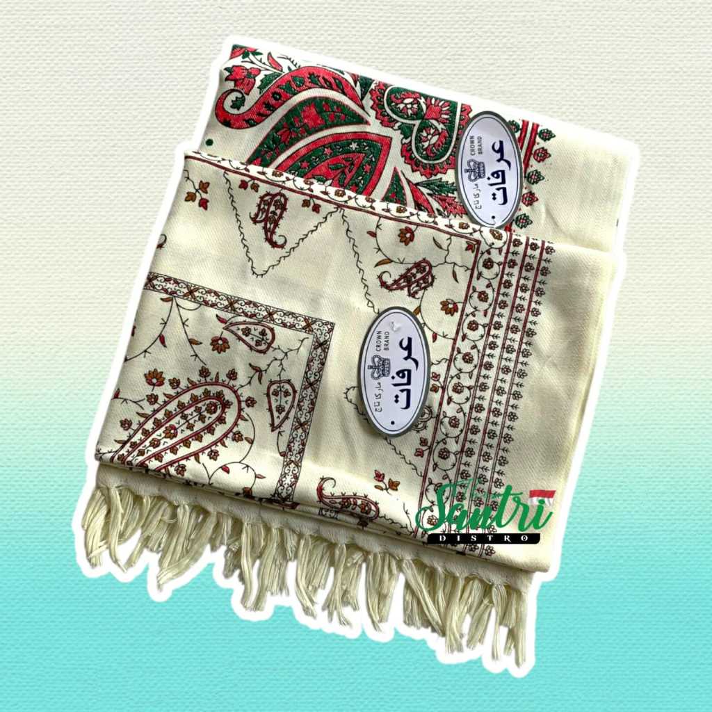 Sorban Kashmiri Arifat Yasmeen / Sorban Putih Printing Premium / Sorban Cream / Sorban India / Sorba