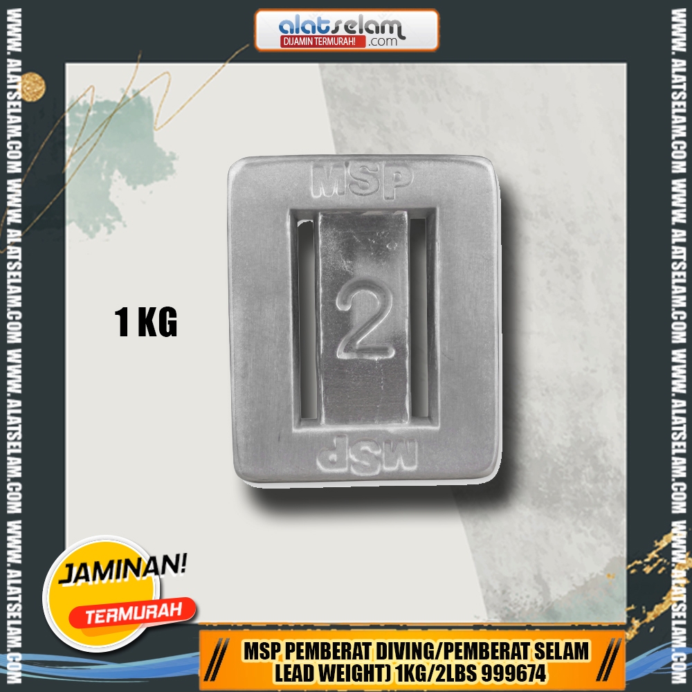 TIMAH PEMBERAT MSP NO.2 999674 (1kg) / Pemberat Scuba Diving 1kg / Timah Pemberat Diving / TImah Pem