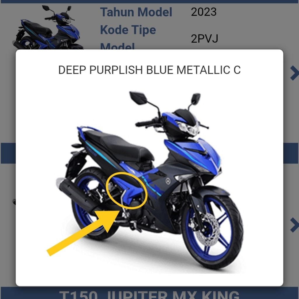 Coverside 2 kanan kiri Jupiter MX King 2PV-F1721-00-P7 / F1711-00-P7 ORI YGP