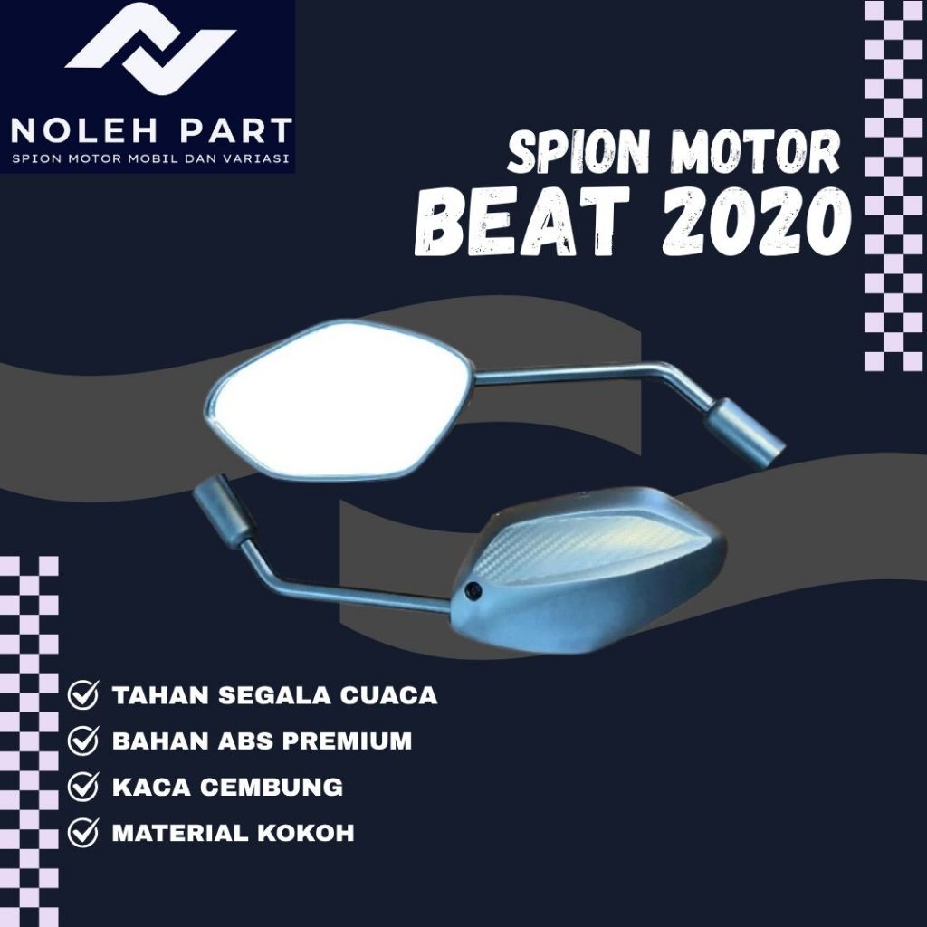 Spion BEAT 2020 Standar Kaca Cembung 2 Pcs Kanan Kiri / Spion BEAT 2020 Honda