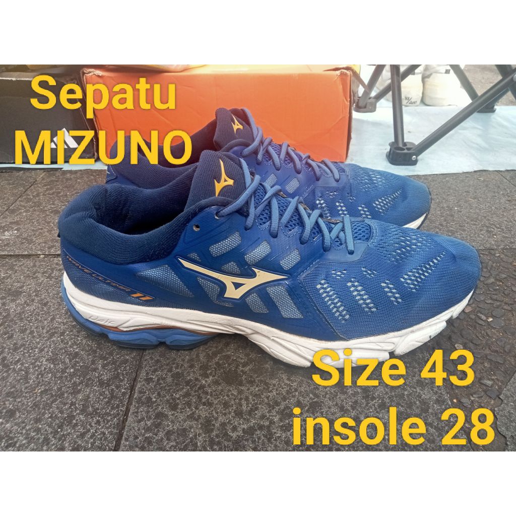 Sepatu MIZUNO Second Size 43 insole 28