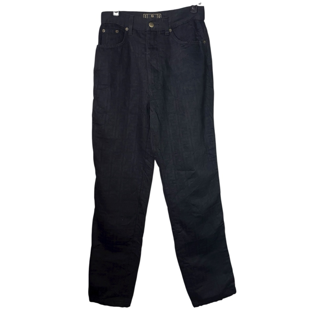 Original Vintage Fendi Monogram Women Denim
