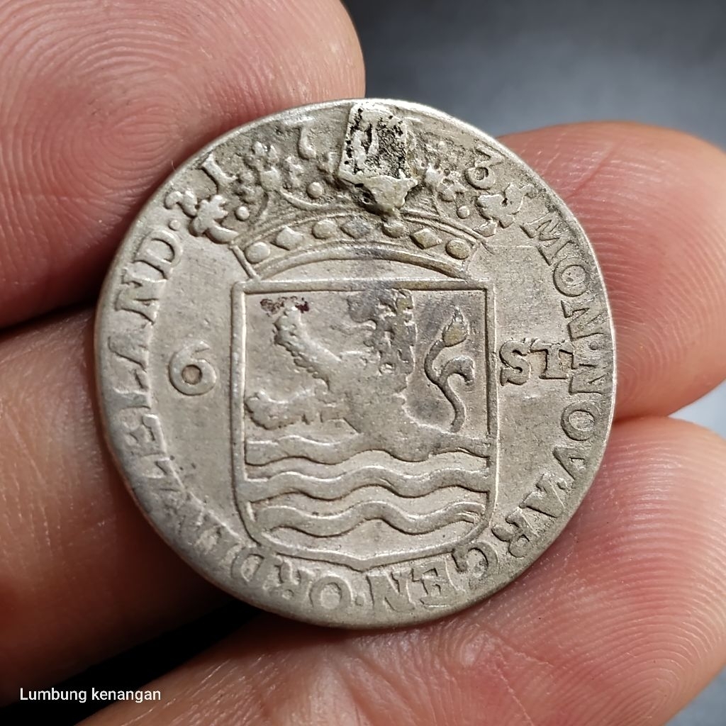 Koin silver 6 Stuiver Zealand koin perak