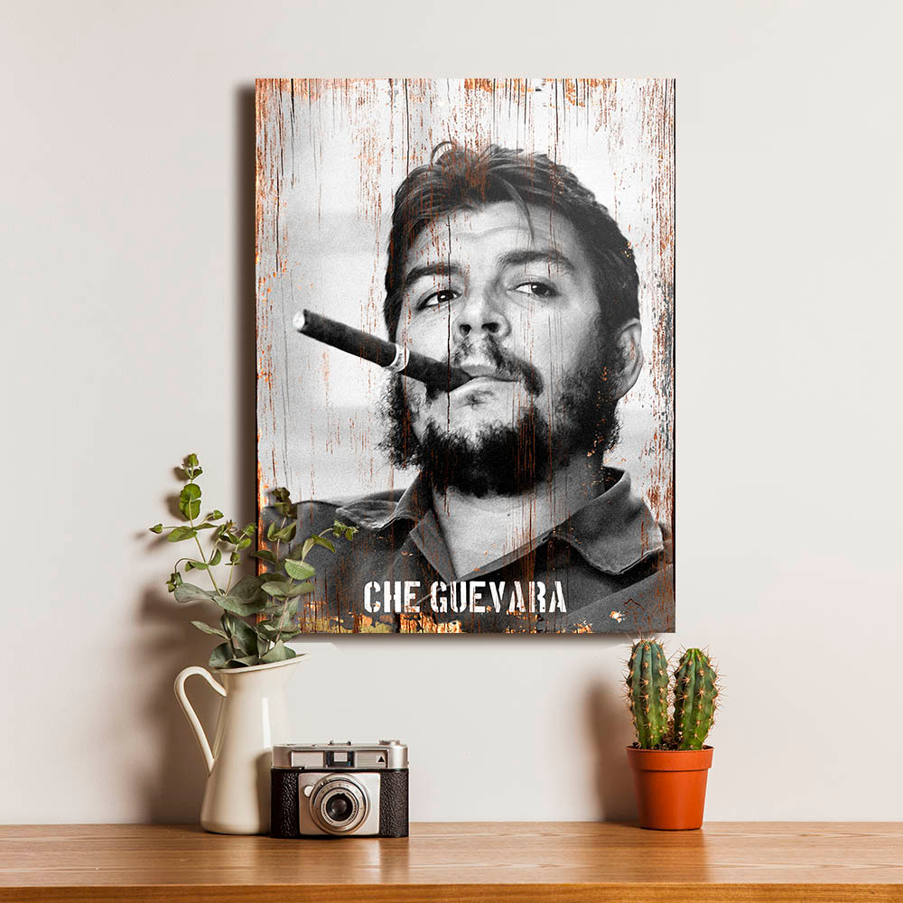 Che Guevara Poster Kayu Dekorasi Aktivis Pajangan Hiasan Dinding Wall Decor Siap Pasang
