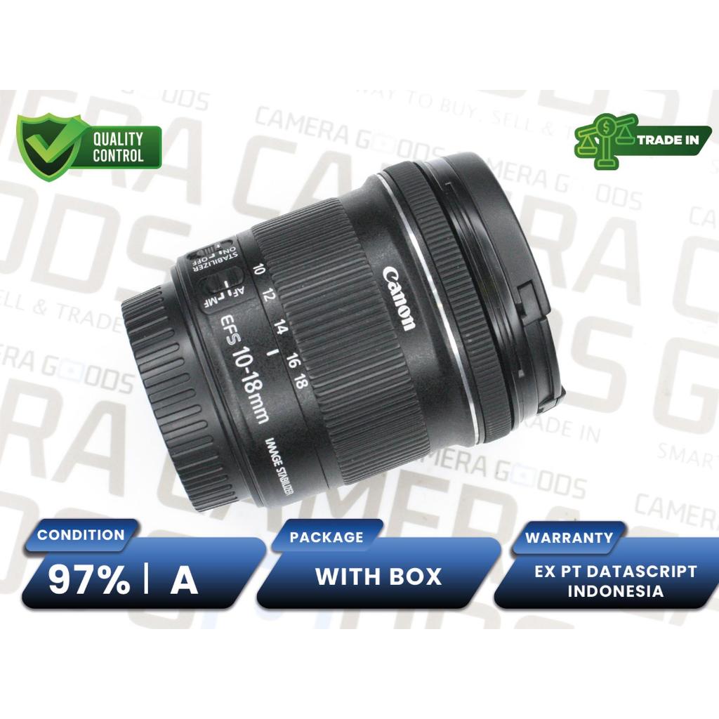 Lensa Canon EFS 10-18mm F4.5-5.6 IS STM Lens Second Bekas Grade A / Lensa Wide Canon 1018 - LS250136