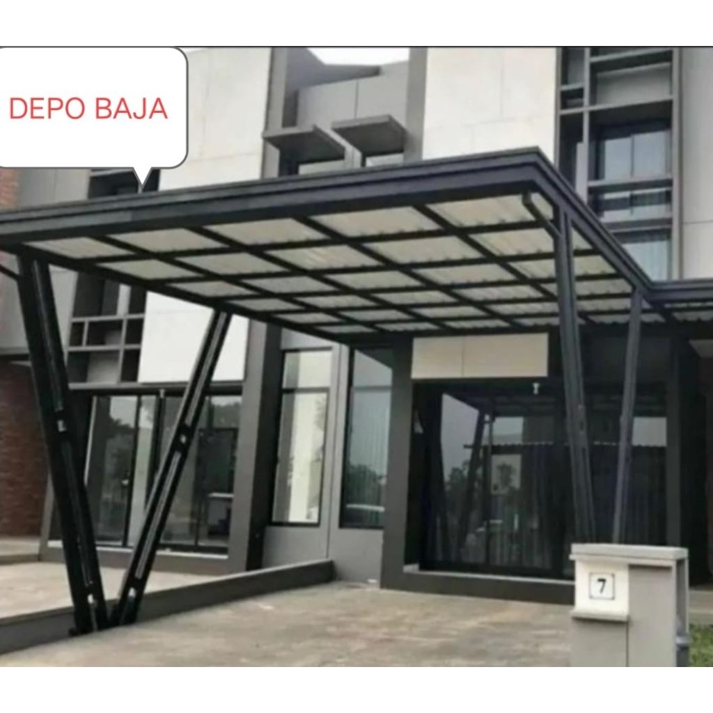 kanopi besi hollow galvanis atap alderon rs