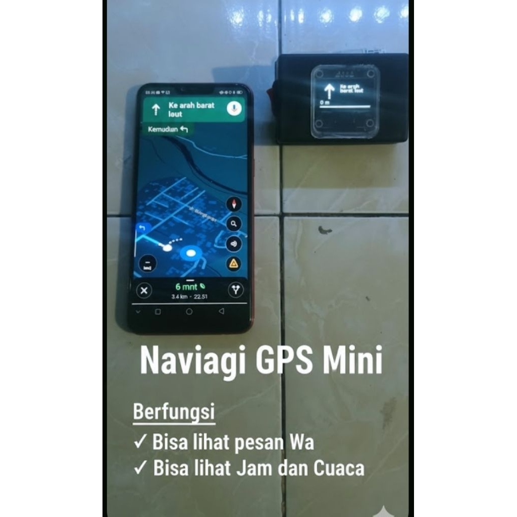 Navigasi GPS mini untuk sepedah motor