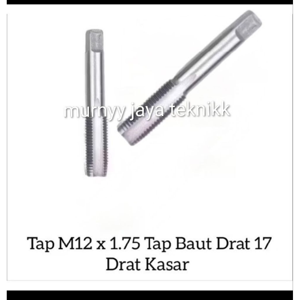 1 pcs Tap M12x1.75 mata bor drat ,tap alat pembuat drat dalam besi manual drat kasar
