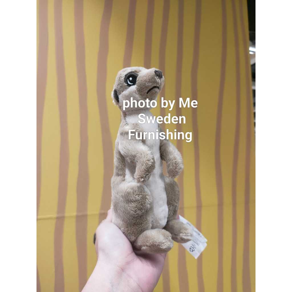 Boneka Meerkat krem ukuran 20 cm, SIKSANDLOPARE