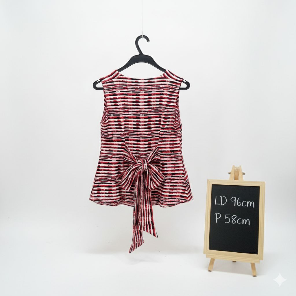 PRELOVED  Baju Atasan Pita Besar WAJIB BACA DESKRIPSI