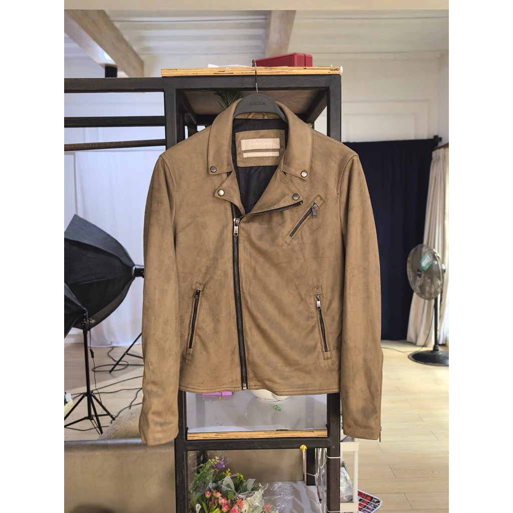 jaket Zara man faux suede