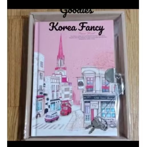 Vintage Schedule No Year With Pad Lock N Motif Europe Ori Korea