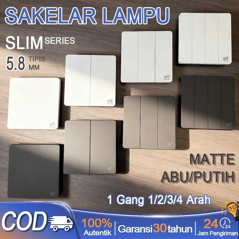 MAKER Saklar lampu rumah modern Kualitas tinggi saklar on off Dinding cocokuntuk pencahayaan rumah