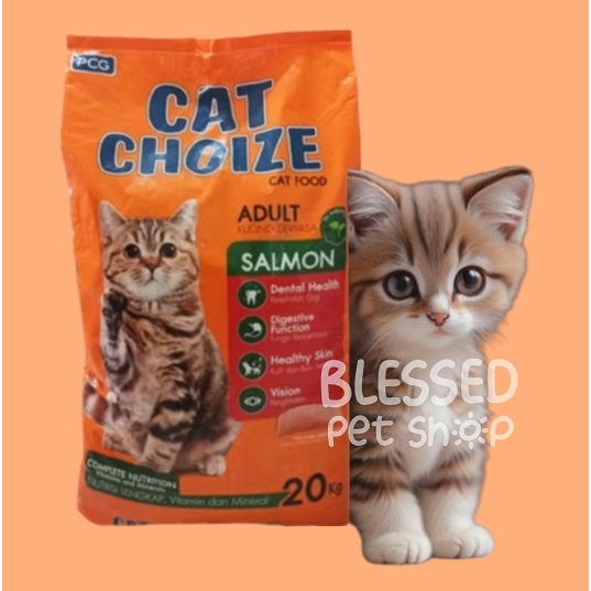 CAT CHOIZE SALMON 20kg CAT CHOIZE Cat Food Adult SALMON 20Kg Cat Choize 20kg Makanan Kucing CAT CHOI
