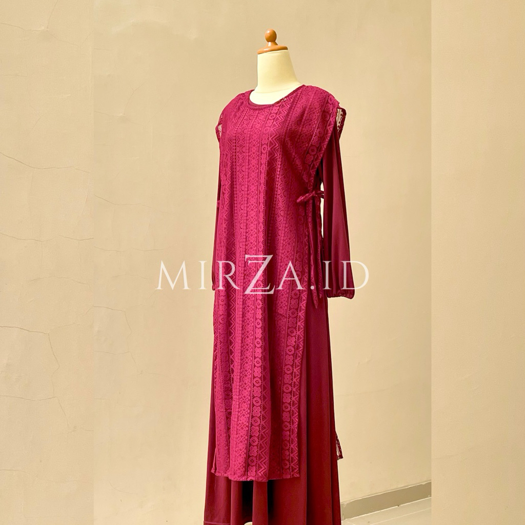 Vest Brukat Panjang | Rompi Tali Samping Kekinian