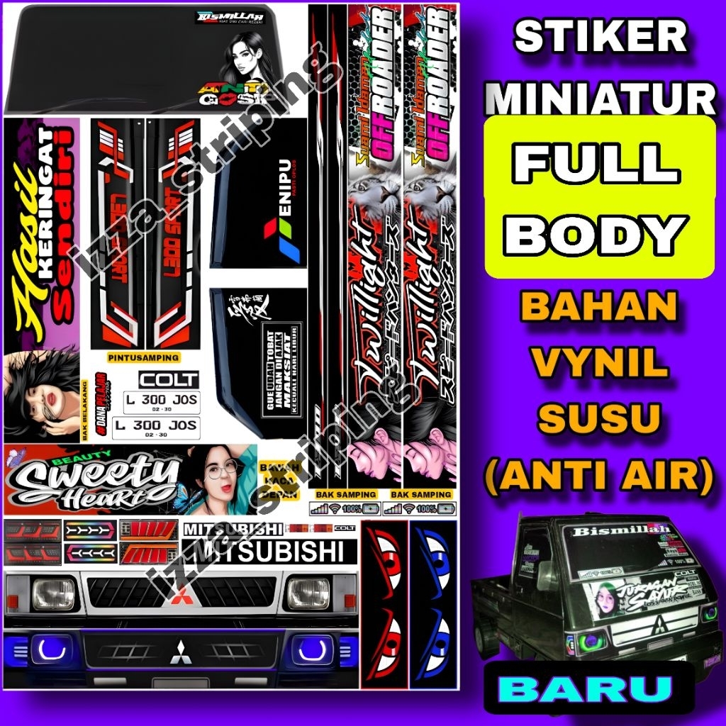 Stiker Mainan L300 Pick Up | L300 Plastik JSP