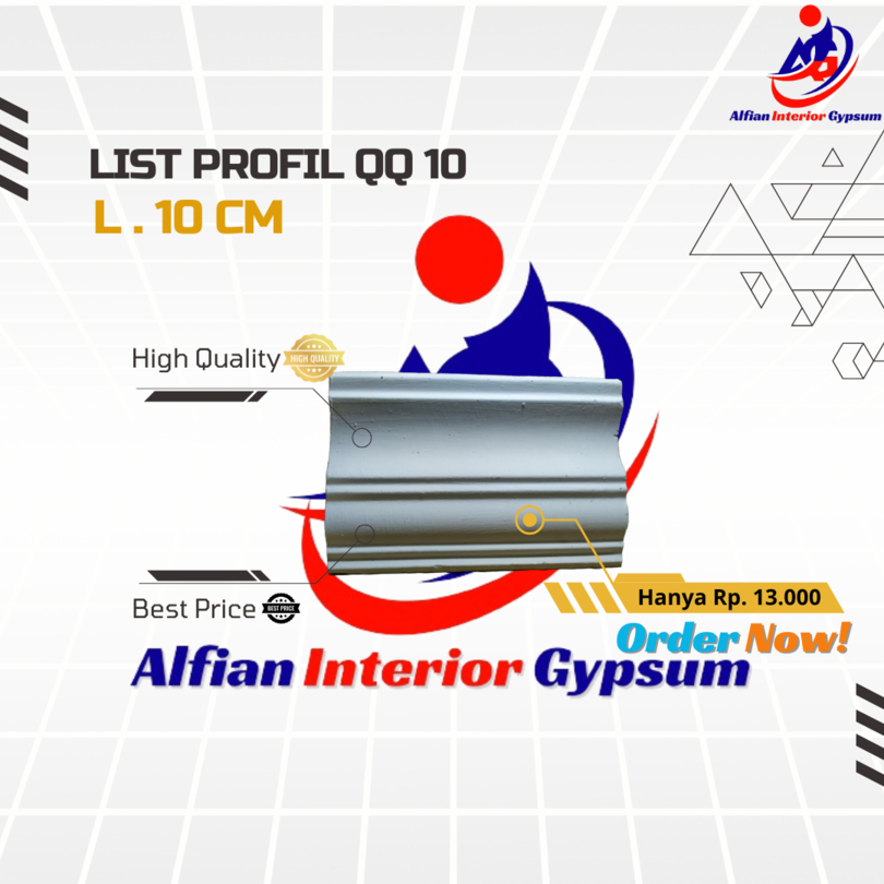 List Profil Gypsum QQ.10B Plafon Minimalis