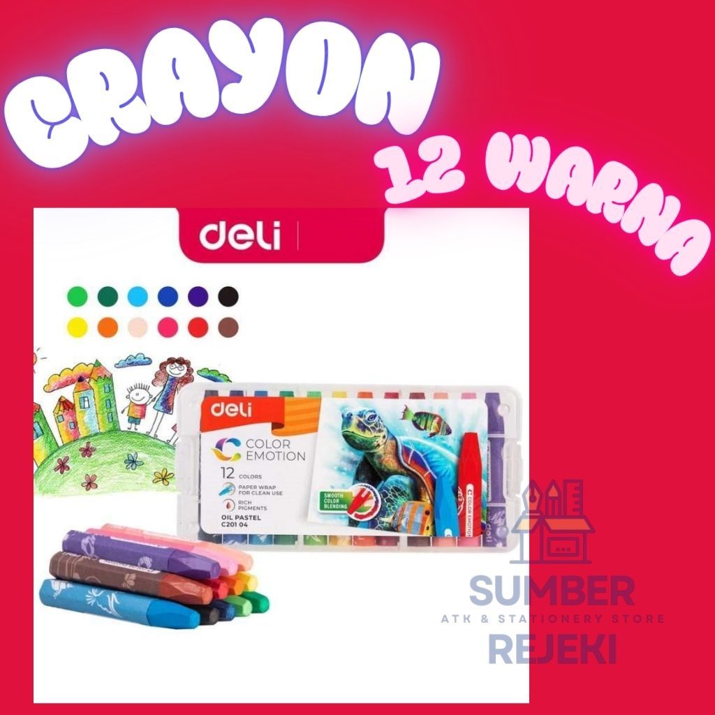 CRAYON DELI 12 Warna PENYU