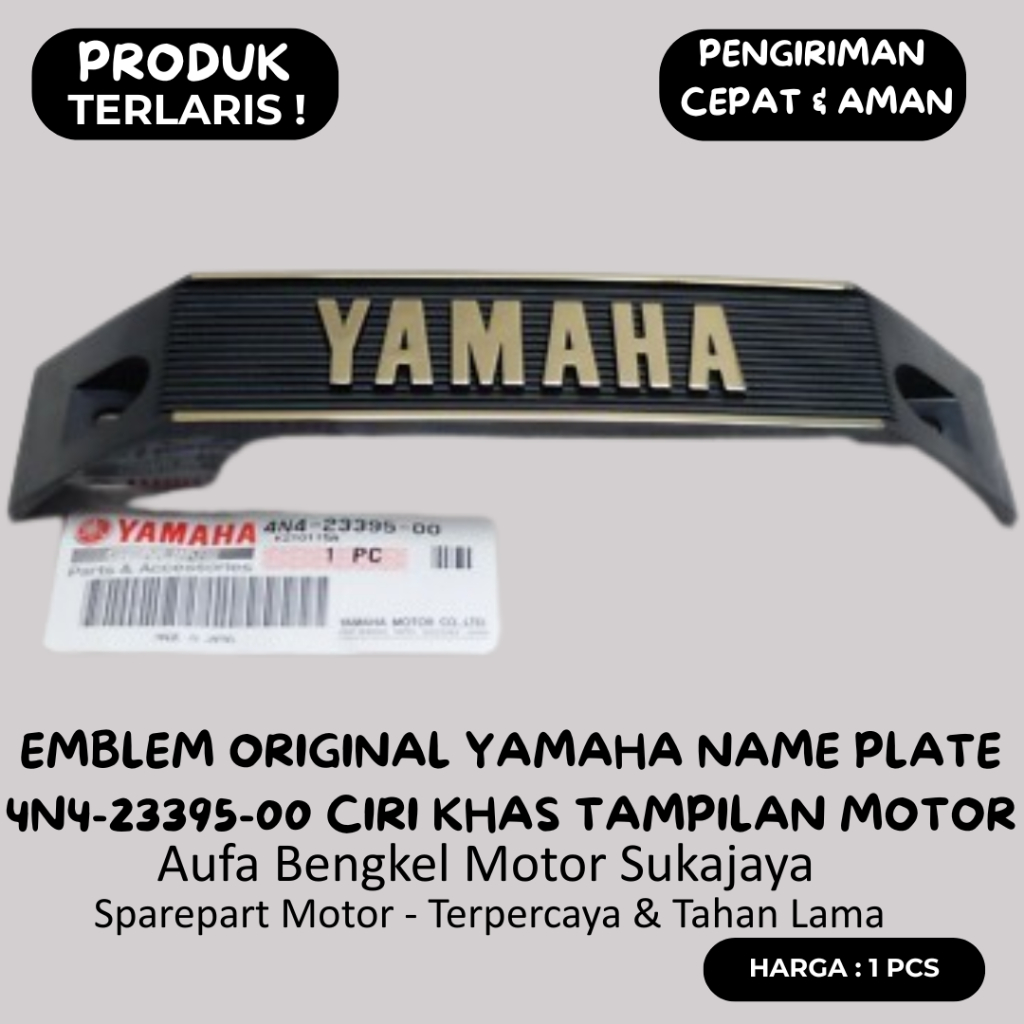 Emblem Sticker Logo Yamaha Kumis Rxs Rx S Original 4N4-23395-00 Rxk King Stiker Setiker Seticker Das