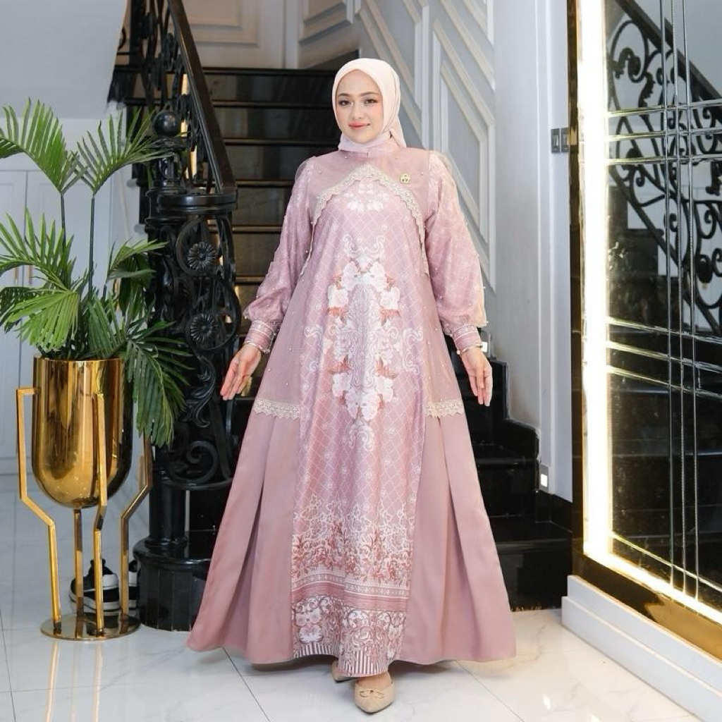 Gwenza - Mayhsa Dress Motif - Muslim Wanita