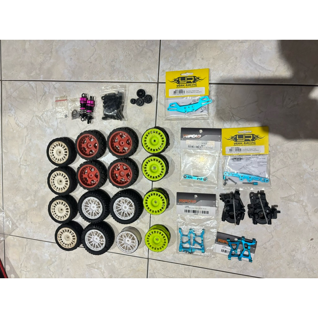 Take all parts rc untuk kit tamiya Xv01,ban velg,stand rc universal