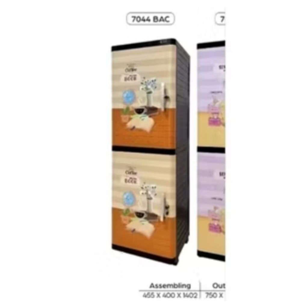 CARGO - LEMARI PLASTIK/LEMARI MODEL LACI NACASE SUSUN 4 NAIBA 7044