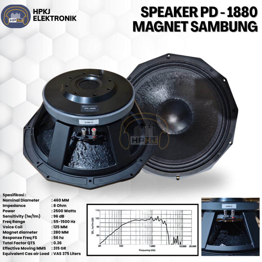 KOMPONEN SPEAKER 18 INCH PD1880/2 | PD 1880/II MAGNET SAMBUNG