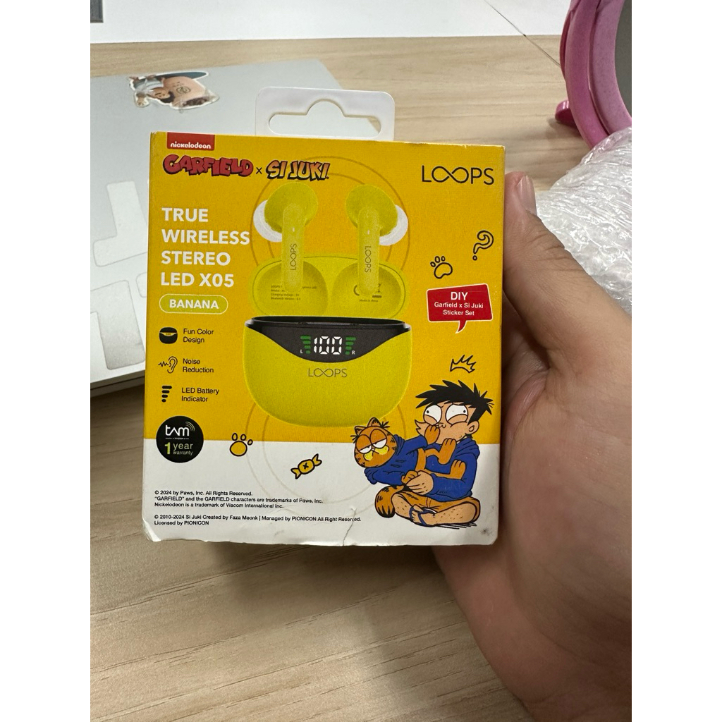 LOOPS TWS Earphone LED X05 Original - Banana