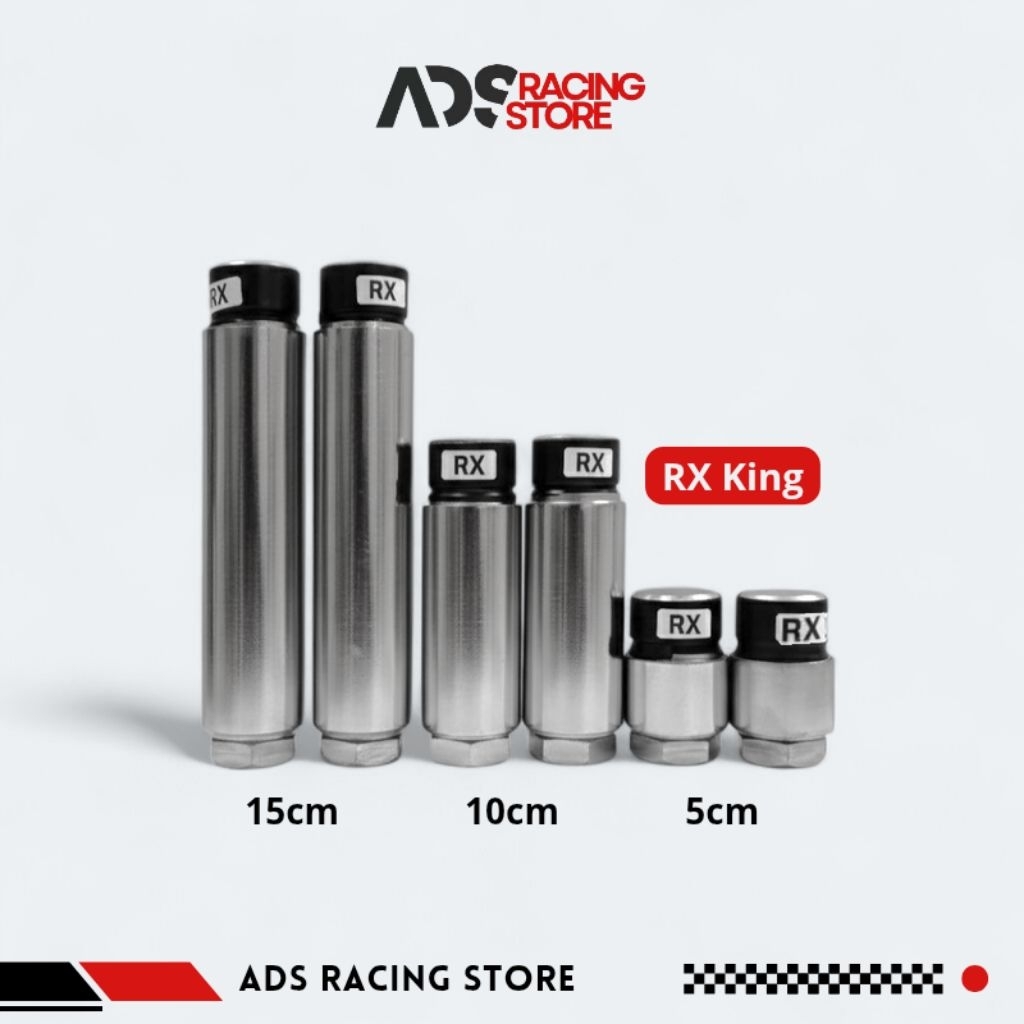 Peninggi Depan Shock RX King Sambungan Skok Depan RX King, RX KS, R Full Besi Chrome