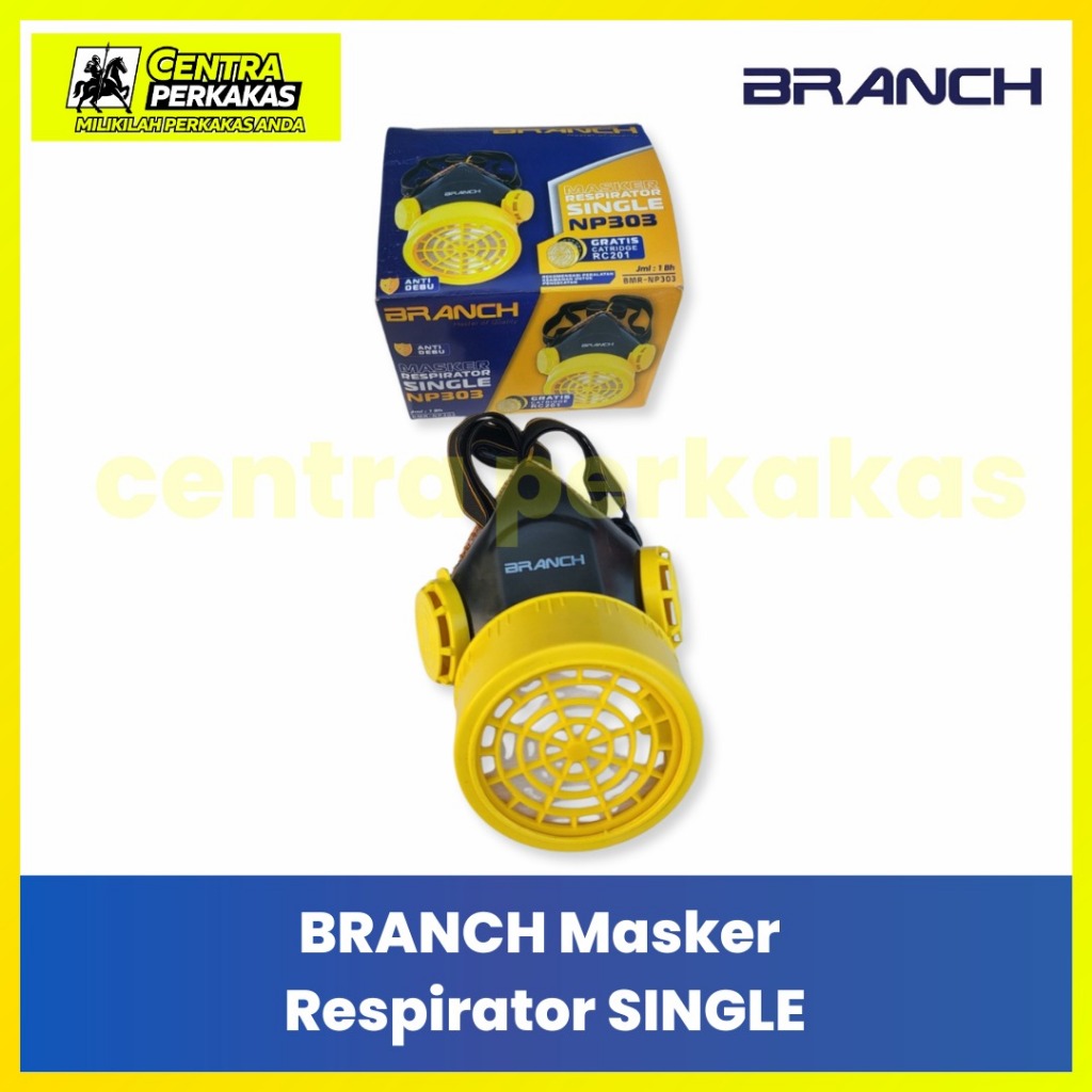 Branch Masker Respirator Penyaring Udara Filter Kimia Cat Semprot Debu Las