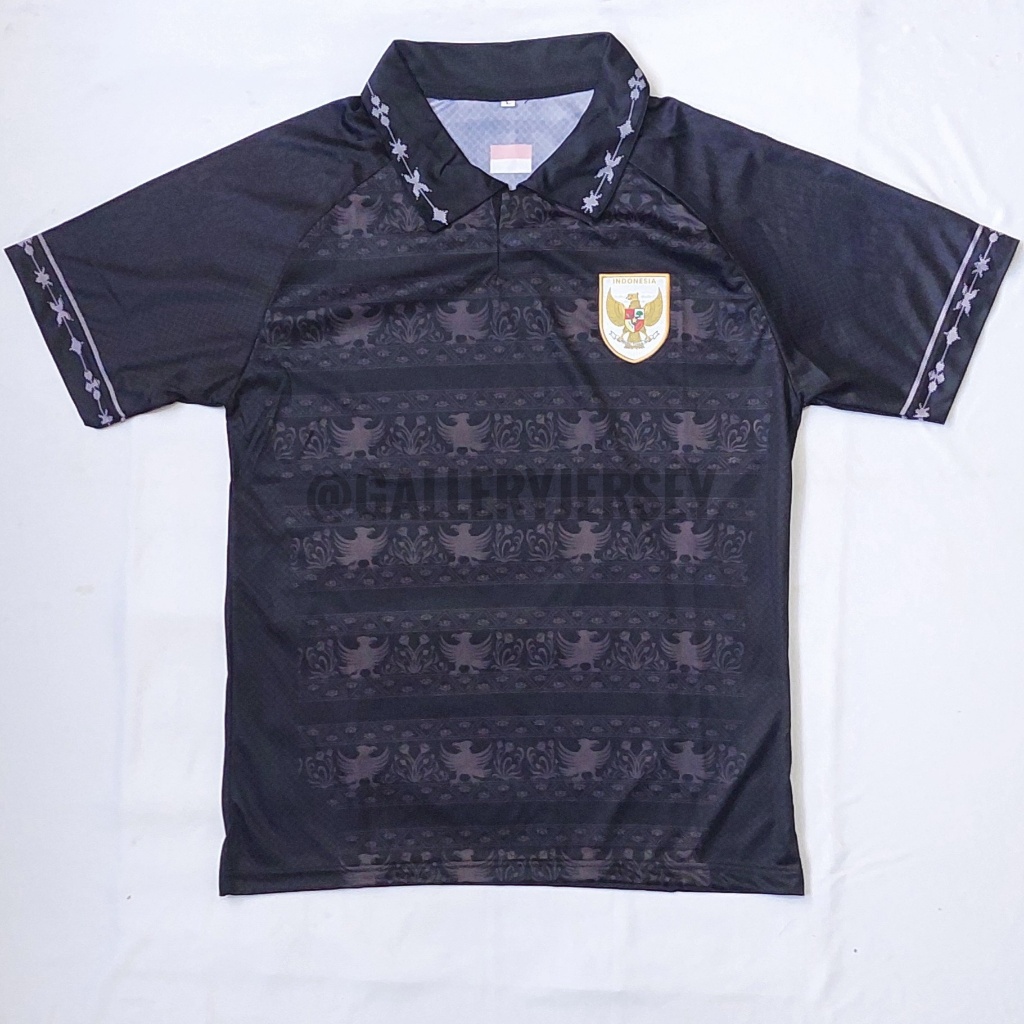 JERSEY BOLA TIMNAS INDONESIA AWAY HITAM DEWASA PRINTING BAJU BOLA DEWASA PRINTING TIMNAS INDONESIA A