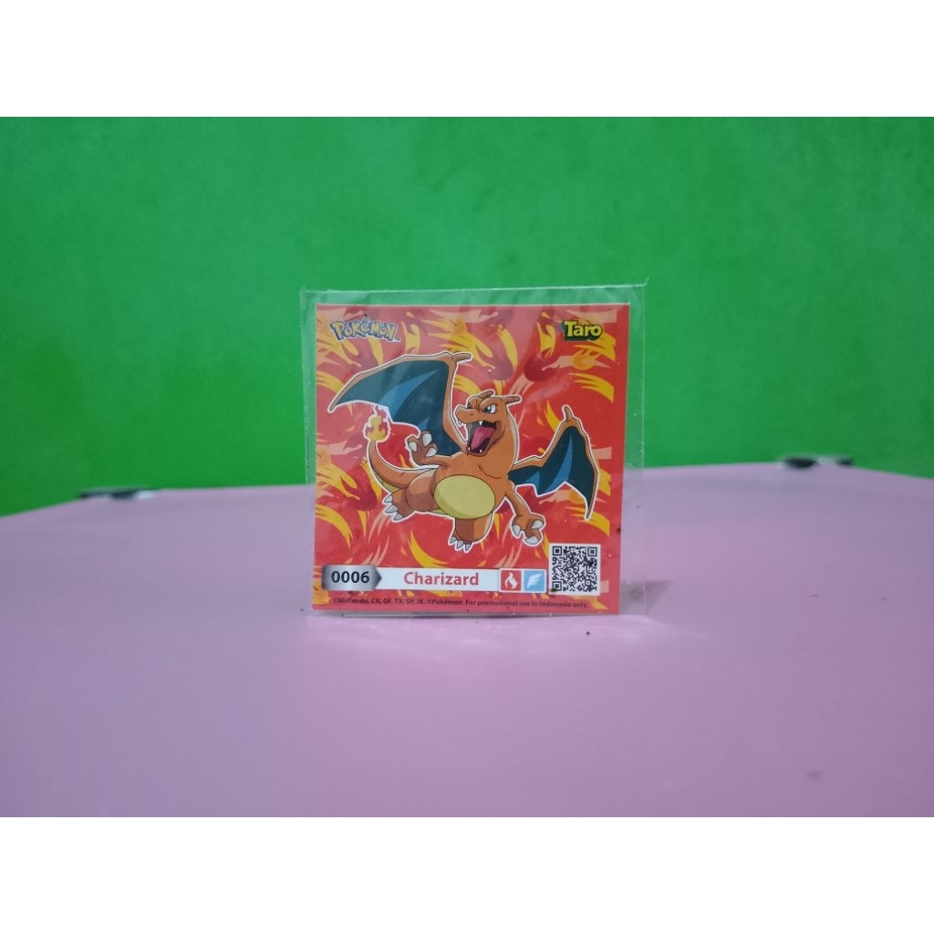 Stiker / Sticker TARO x POKEMON - CHARIZARD - Nintendo New Murah Retro Vintage Rare Koleksi Mainan A