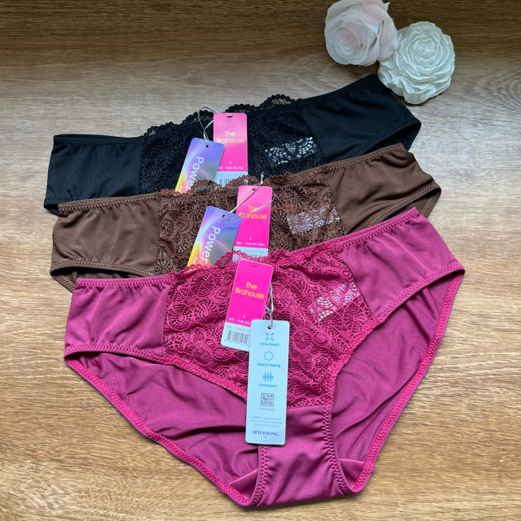 THE BRAHOUSE PANTY SIZE M L XL CELANA DALAM WANITA lace depan