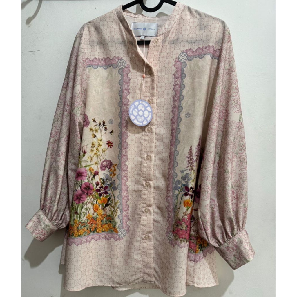 PRELOVED CAPRI SHIRT PETAL PINK SIZE S RIAMIRANDA x ARTKEA READY SIAP KIRIM