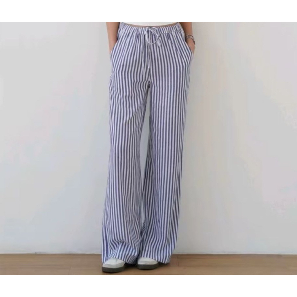 PRELOVED NOMINUS STRIPE PANTS NAVY