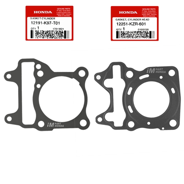 ORI ! 12191-K97-T01 12251-KZR-601 Paking Perpak Blok & Kop Gasket Cylinder Head Vario 125 Old Vario