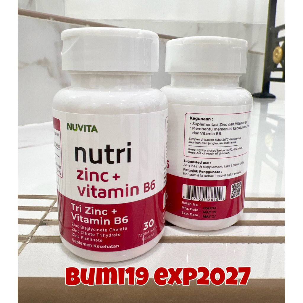 NUVITA Tri Zinc+Vitamin B6 30 tablet