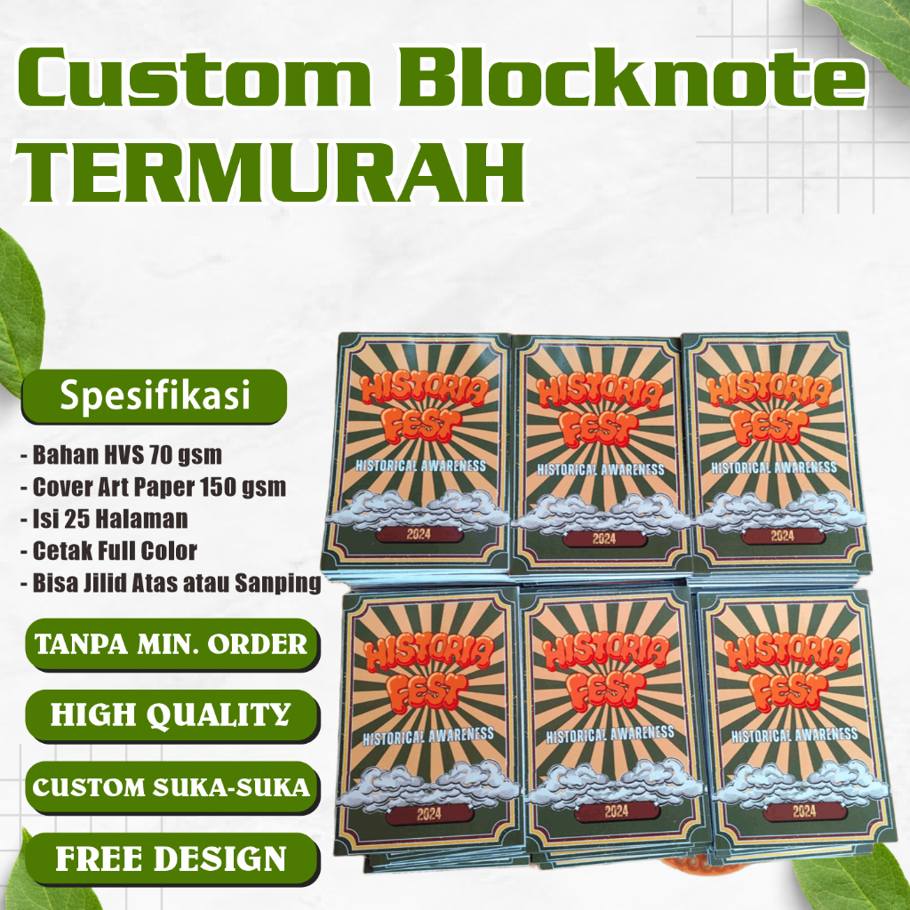 Blocknote Custom Suka-suka A6 | Custom Blocknote | Custom Seminar Kit | Seminar Kit Blocknote Custom