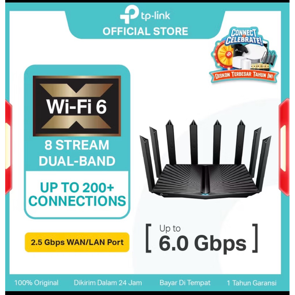 router wifi 6 TP LINK AX6