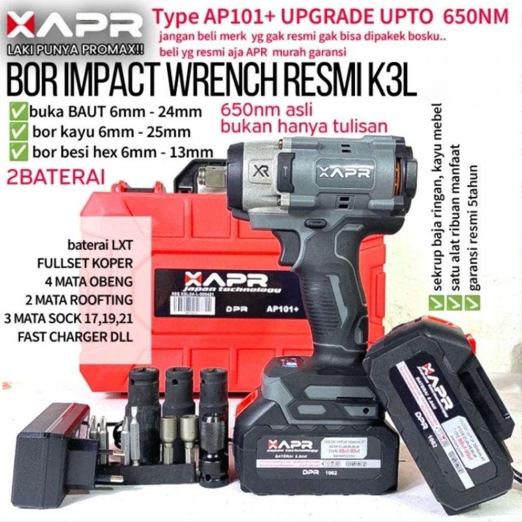 BOR IMPACT WRENCH XAPR AP101+, AP84PROMAX+, AP84+, AP84PROMAX, AP84M ORIGINAL XAPR GTOOLS PROMO