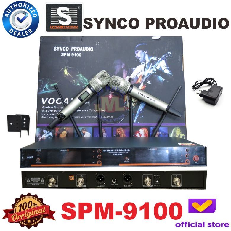 Synco Proaudio Spm9100 2-Channel Microphone Wireless Synco Proaudio SPM-9100 4 Antena