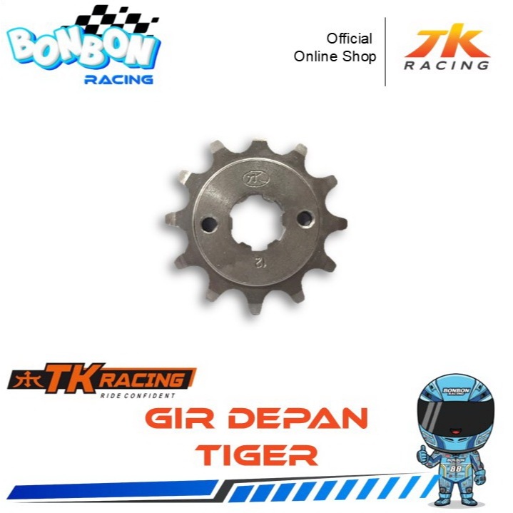 TK Racing Gear Gir Depan Mega Pro Neotech GL Pro Tiger Sonic CRF 428 415 Ukuran 13, 14, 15, 16, 17