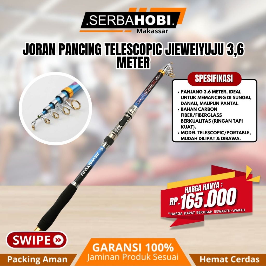 Joran Pancing Fiberglash 4.5 Meter / Joran Pancing Carbon Fiber Stream Fishing Rod / Aneka Joran Pan