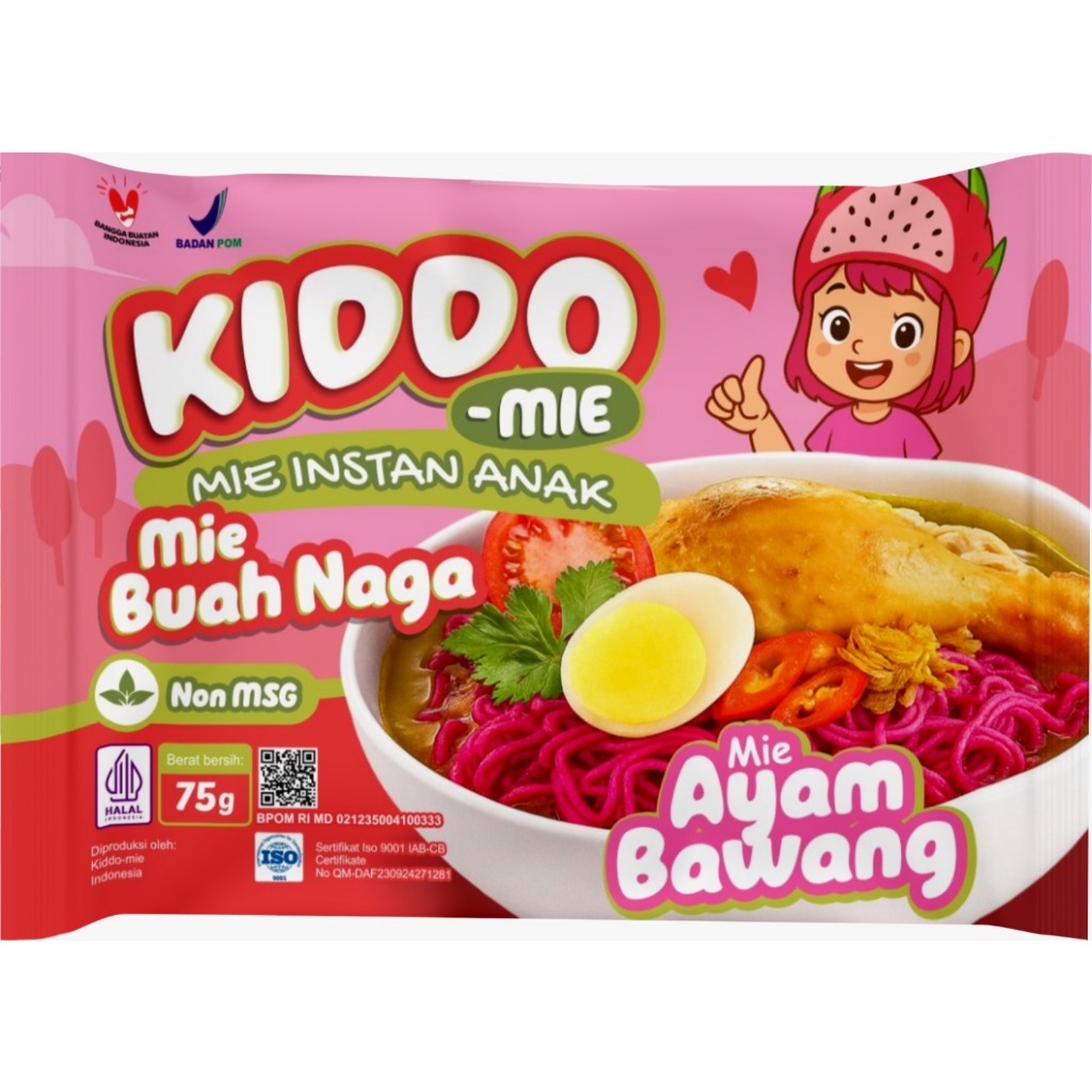 KIDDO MIE Ayam Bawang - Mie Buah Naga Rasa Ayam Bawang
